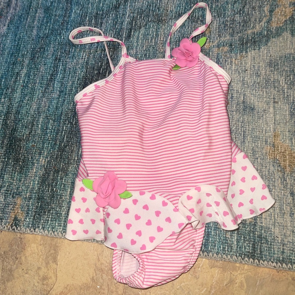Swim 'n Playful Pink Striped Swimsuit